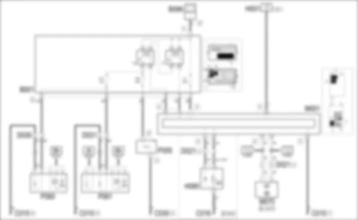 DEMISTING REARSCREEN AND REAR VIEW MIRRORS - WIRING DIAGRAM Fiat GRANDE PUNTO 1.3 Multijet  