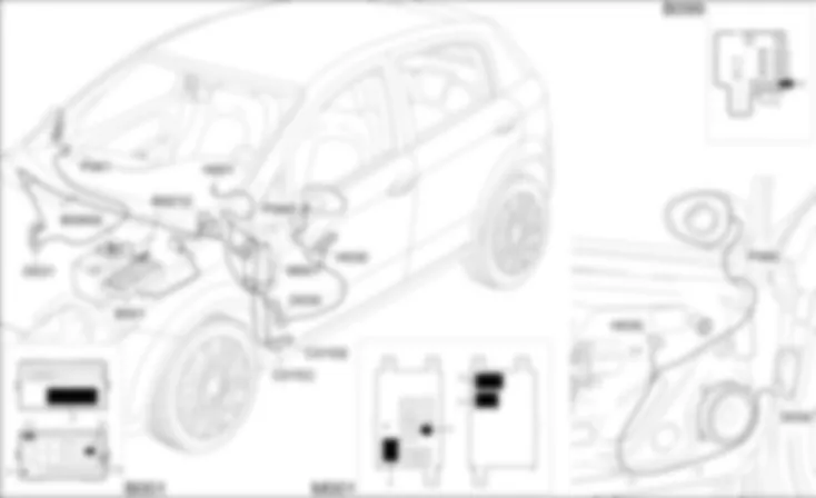 REAR VIEW MIRRORS ADJUSTMENT - COMPONENT LOCATION Fiat GRANDE PUNTO 1.3 Multijet  