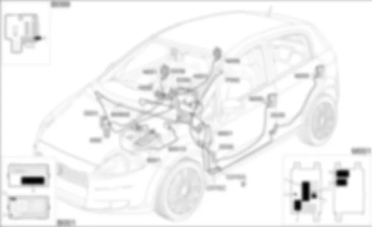 BLOCCAPORTE - LOCALIZZAZIONE COMPONENTI Fiat GRANDE PUNTO 1.3 Multijet  