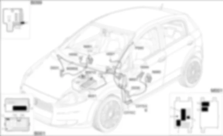 FRONT ELECTRIC WINDOWS - COMPONENT LOCATION Fiat GRANDE PUNTO 1.2 8v  