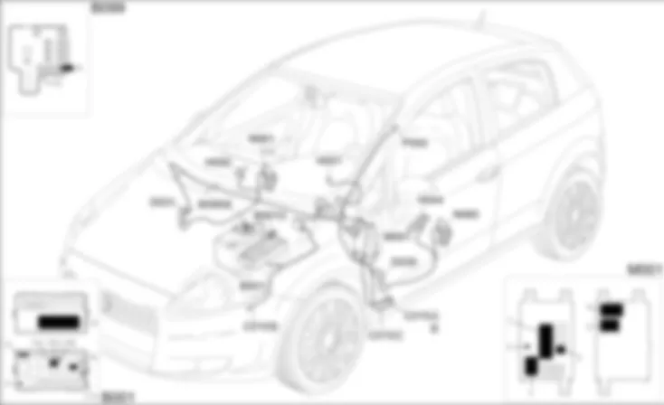 FRONT ELECTRIC WINDOWS - COMPONENT LOCATION Fiat GRANDE PUNTO 1.2 8v  