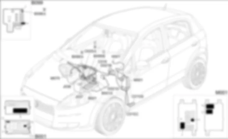 RISCALDATORE ADDIZIONALE - LOCALIZZAZIONE COMPONENTI Fiat GRANDE PUNTO 1.3 Multijet  