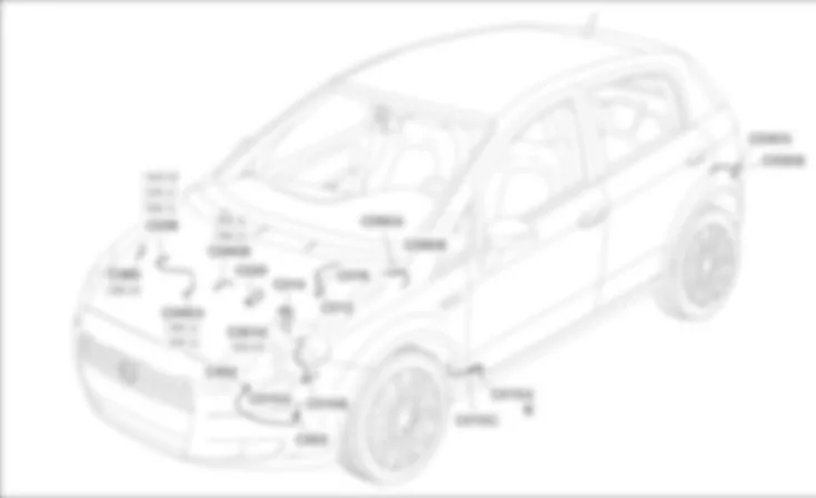 MASSE - LOCALIZZAZIONE COMPONENTI Fiat GRANDE PUNTO 1.3 Multijet  