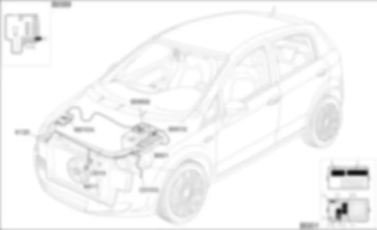 ENGINE COOLING - COMPONENT LOCATION Fiat GRANDE PUNTO 1.3 Multijet  