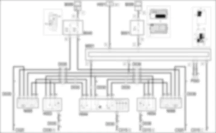 ELECTRIC REAR WINDOWS - WIRING DIAGRAM Fiat GRANDE PUNTO 1.3 Multijet  