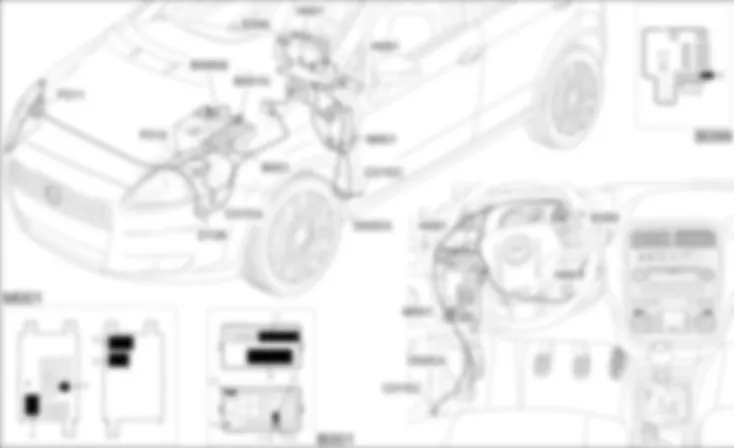 HEADLIGHT ALIGNMENT ADJUSTMENT - COMPONENT LOCATION Fiat GRANDE PUNTO 1.3 Multijet  