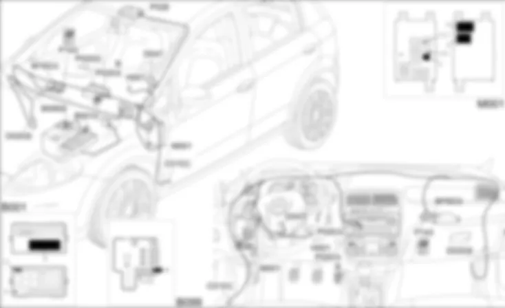 INTEGRATED RADIO PHONE - COMPONENT LOCATION Fiat GRANDE PUNTO 1.2 8v  