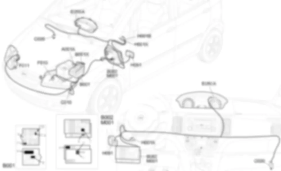 LUCES ANTINIEBLA - Ubicacion de los componentes Fiat IDEA 1.4 16v  