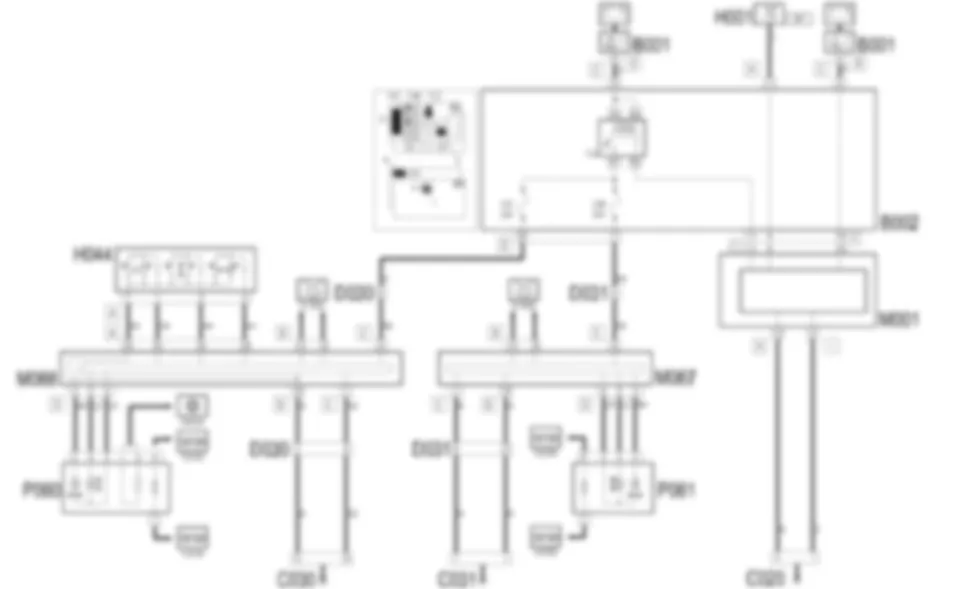 VERSTELLING VAN BUITENSPIEGELS - Elektrisch schema Fiat IDEA 1.3 JTD 16v  