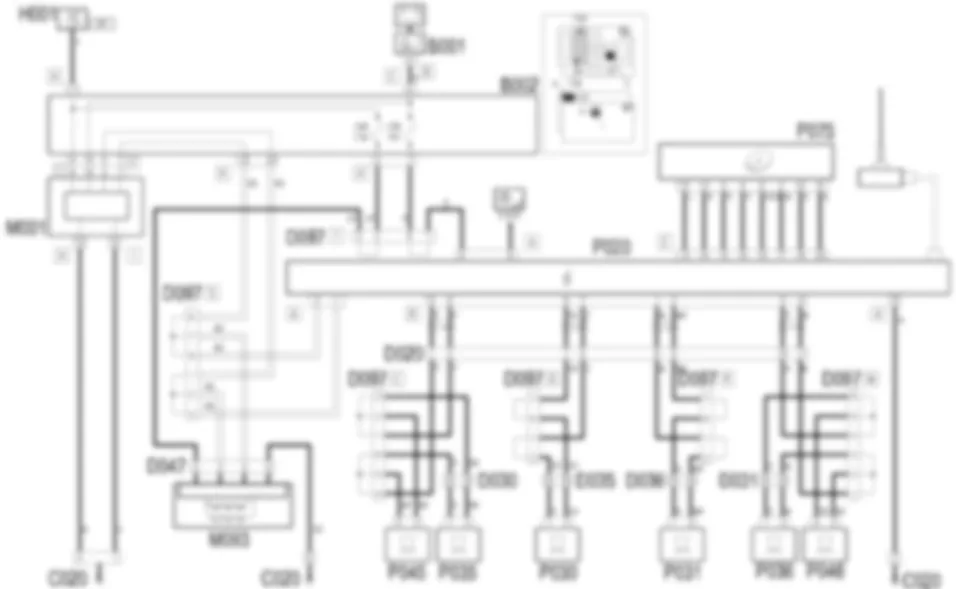 AUTORRADIO - Esquema electrico Fiat IDEA 1.4 16v  