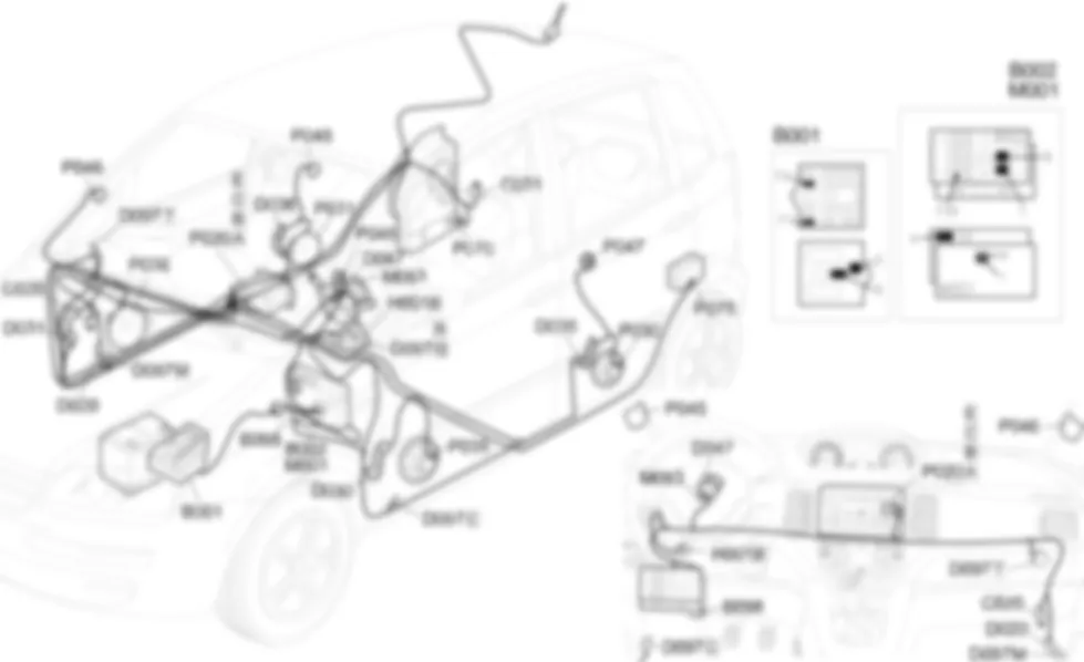 AUTORRADIO - Ubicacion de los componentes Fiat IDEA 1.4 16v  