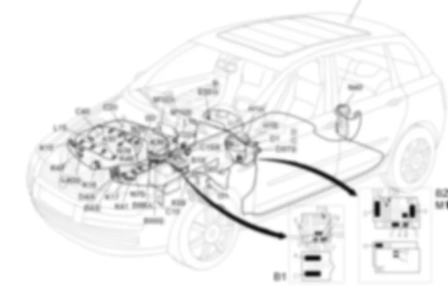 PETROL ENGINE ELECTRONIC               MANAGEMENT - LOCATION OF COMPONENTS Fiat STILO 1.8 16v  da 07/03 a 12/03