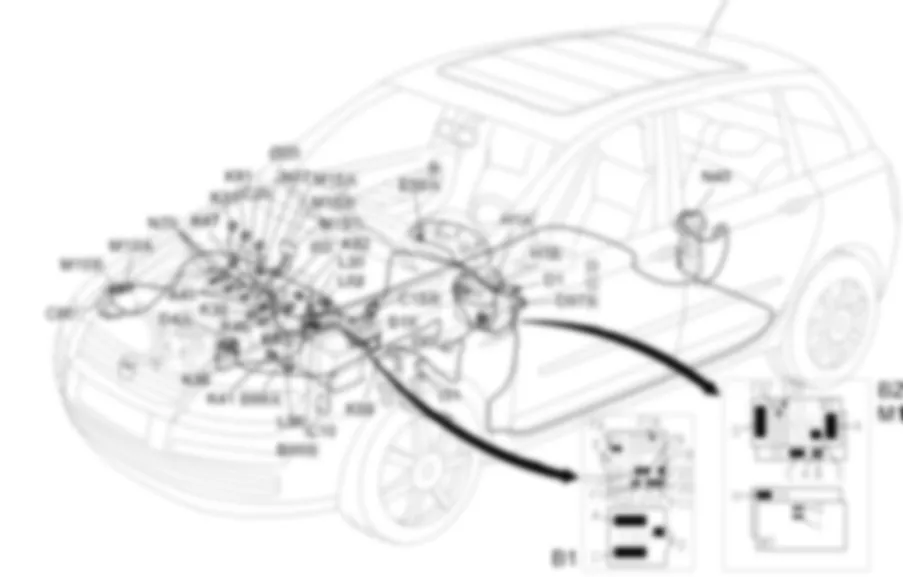 MOTORMANAGEMENT DIESELMOTOREN - Opstelling van componenten Fiat STILO 1.9 JTD 8v  da 01/04