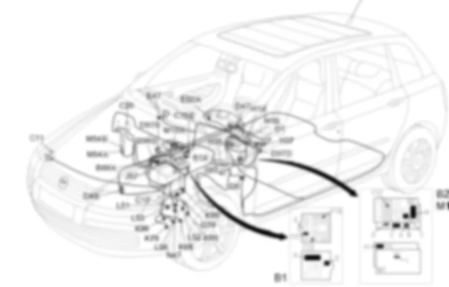 AUTOMATISCH BEDIENDE               BAK - Opstelling van componenten Fiat STILO 2.4 20v  da 07/03 a 12/03
