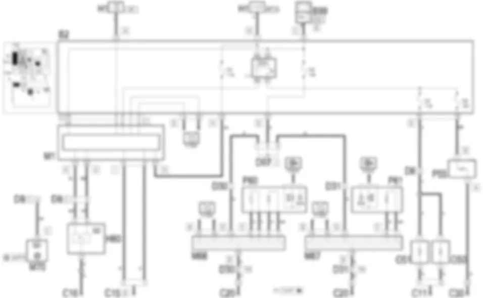 HEATED REAR WINDSCREEN               AND DOOR MIRROR DEFROSTING - Wiring diagram Fiat STILO 1.4 16v  Fino a 06/02
