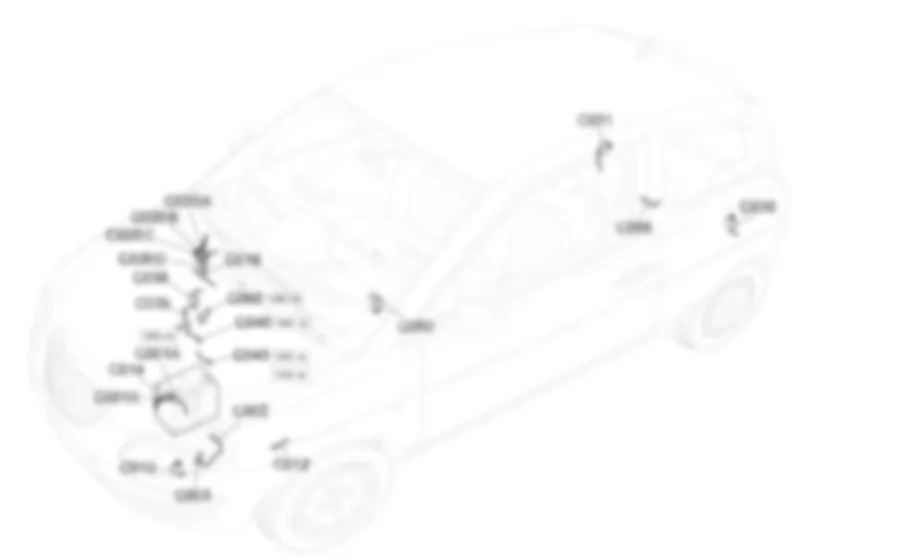 EARTHS - Location of components Lancia Ypsilon 1.3 JTD  