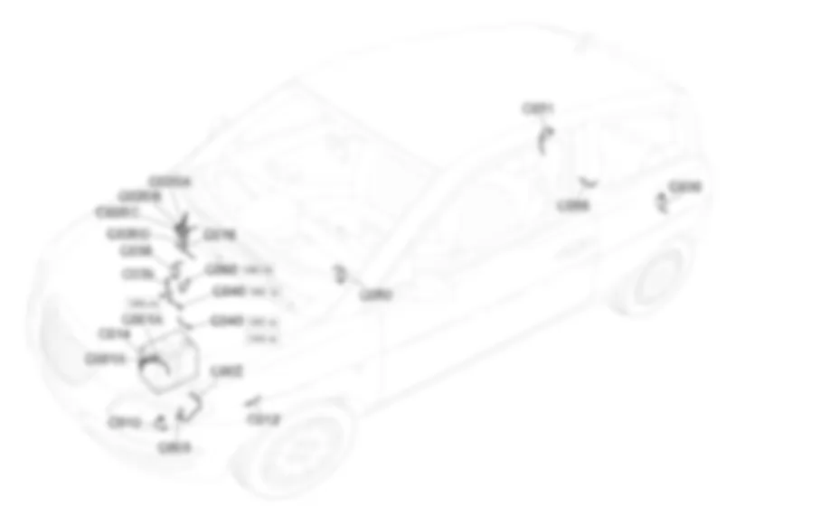 POLACZENIA               Z MASA - Rozmieszczenie elementow Lancia Ypsilon 1.4 16v  