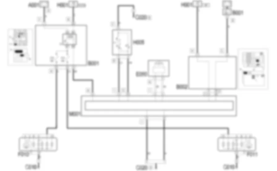 MAIN BEAM HEADLAMPS - Wiring diagram Lancia Ypsilon 1.4 16v  