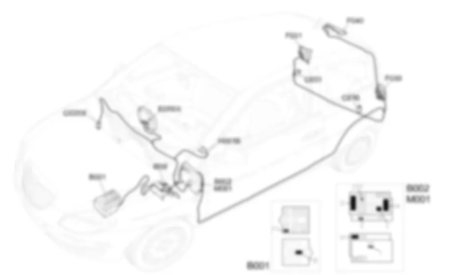 BRAKE LIGHTS - Location of components Lancia Ypsilon 1.2 8v  