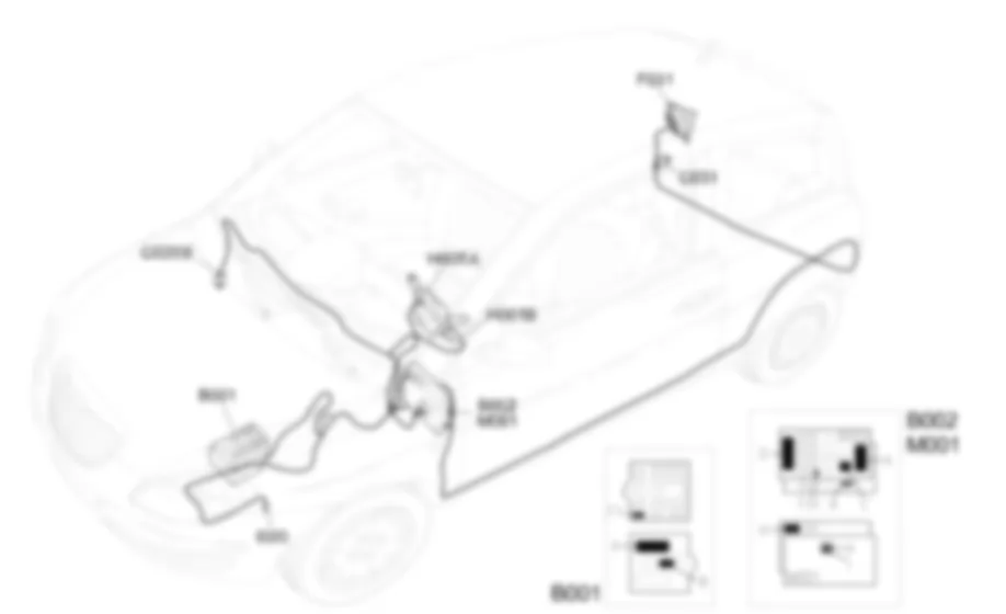 REVERSING LIGHTS - Location of components Lancia Ypsilon 1.3 JTD  