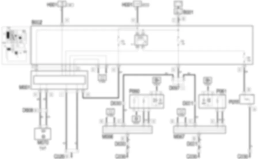HEATED REAR WINDSCREEN AND DOOR MIRROR DEFROSTING - Wiring diagram Lancia Ypsilon 1.3 JTD  