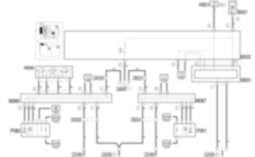 DOOR MIRROR ADJUSTMENT - Wiring diagram Lancia Ypsilon 1.4 16v  