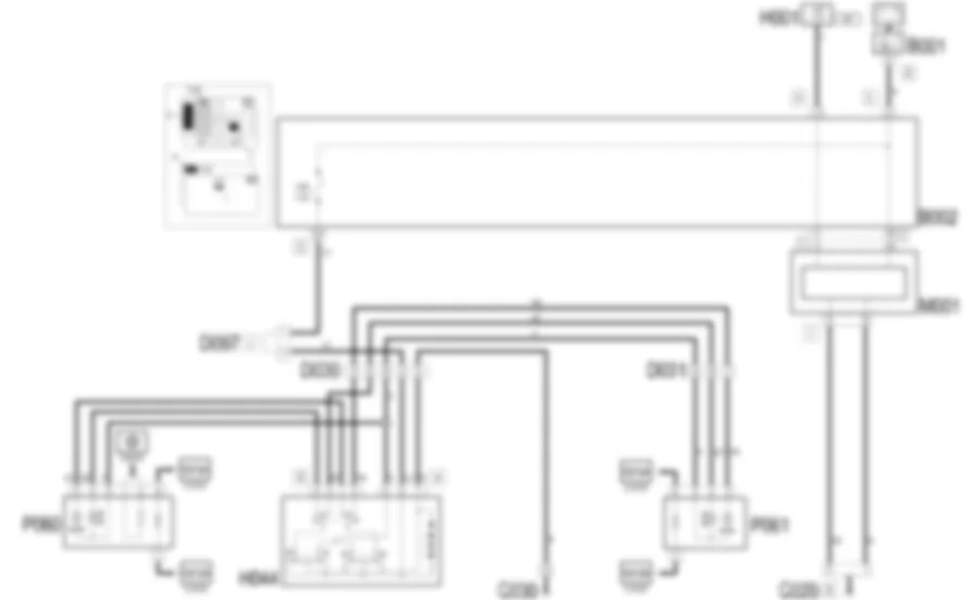 DOOR MIRROR ADJUSTMENT - Wiring diagram Lancia Ypsilon 1.4 16v  