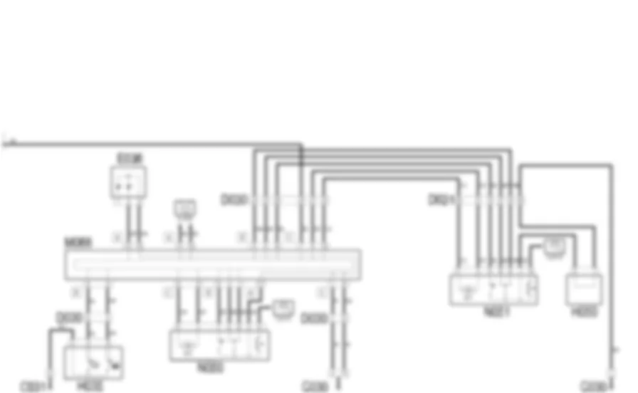 CENTRAL LOCKING - Wiring diagram Lancia Ypsilon 1.4 16v  