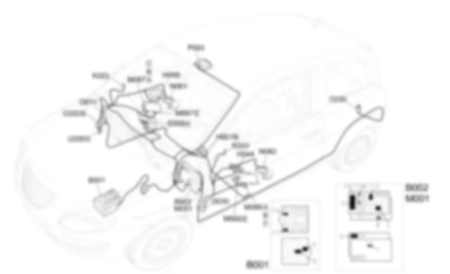 ELECTRIC FRONT WINDOWS - Location of components Lancia Ypsilon 1.4 16v  