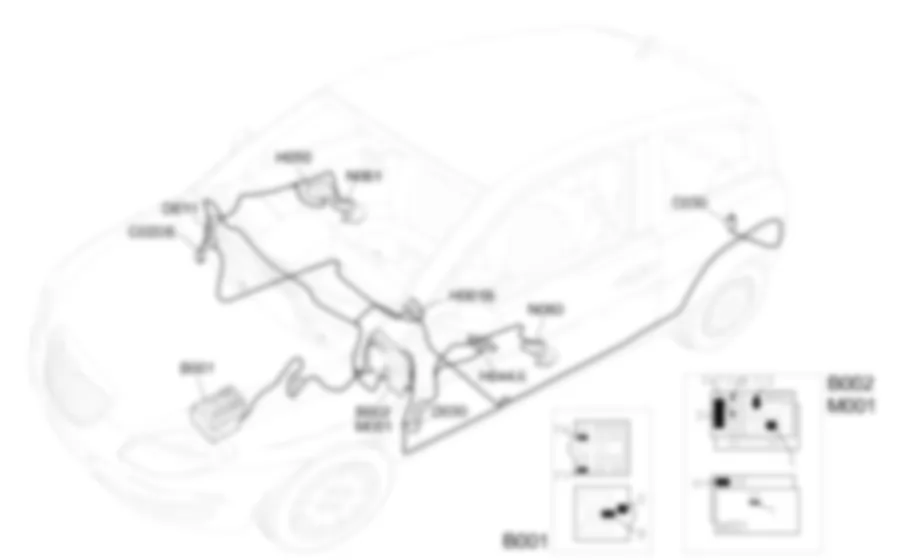 ELECTRIC FRONT WINDOWS - Location of components Lancia Ypsilon 1.4 16v  