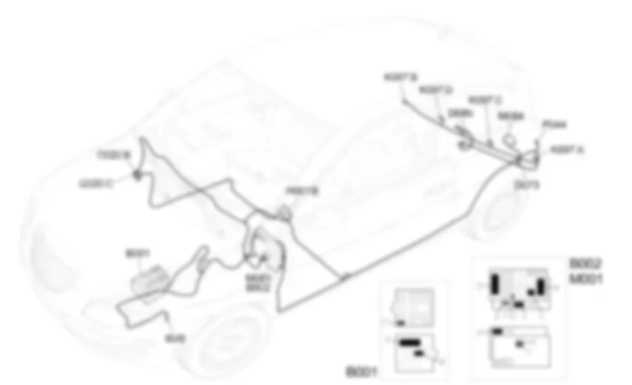 PARKING SENSOR - Location of components Lancia Ypsilon 1.2 8v  