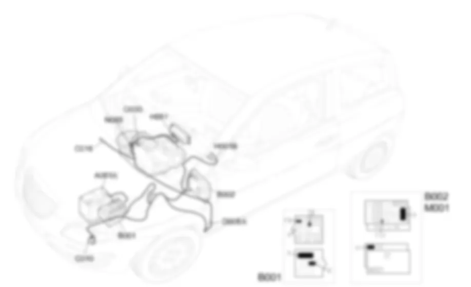 HEATER - Location of components Lancia Ypsilon 1.3 JTD  