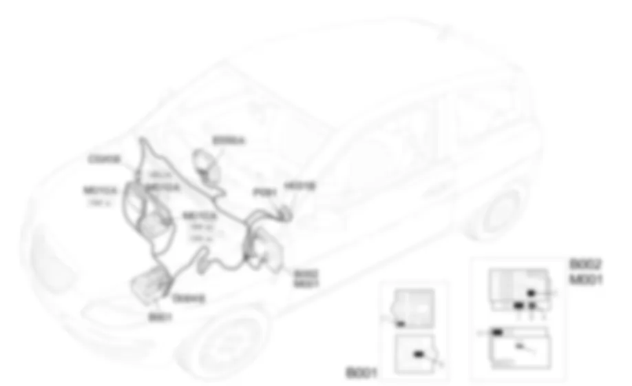 CODE - Location of components Lancia Ypsilon 1.3 JTD  