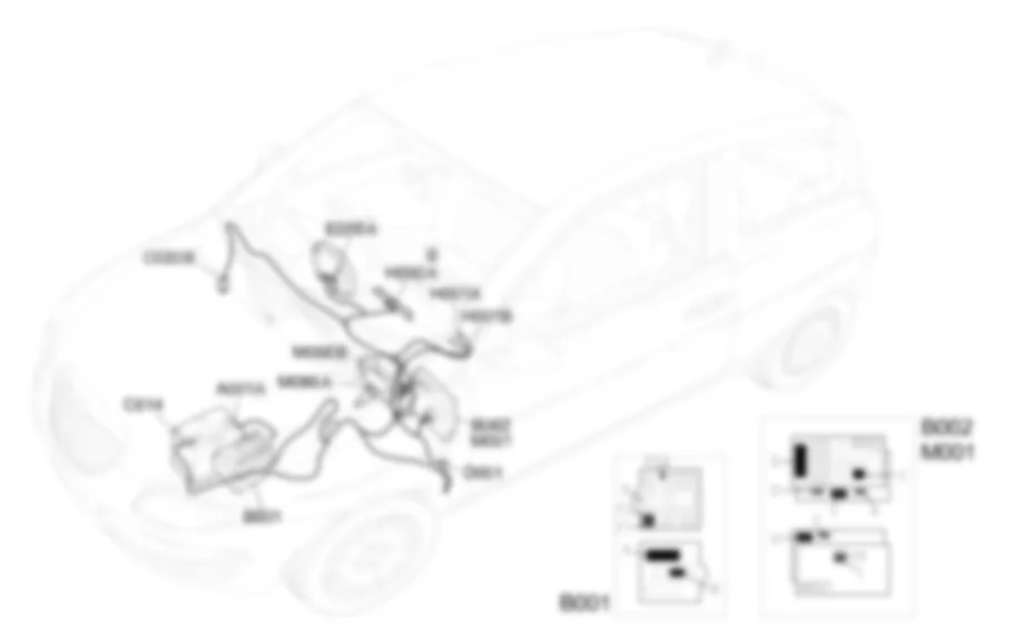 ELECTRIC STEERING - Location of components Lancia Ypsilon 1.3 JTD  
