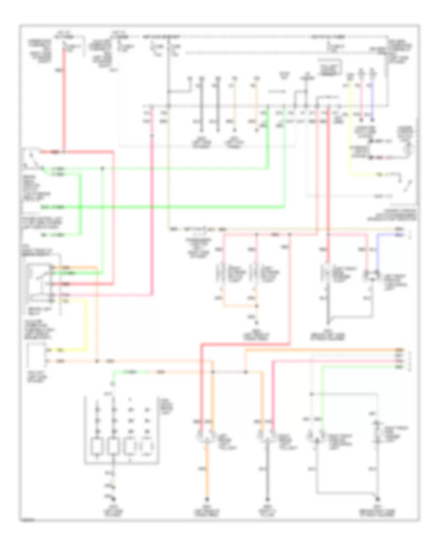 Электросхема внешнего освещения, С CMBS (1 из 2) для Acura ZDX 2011