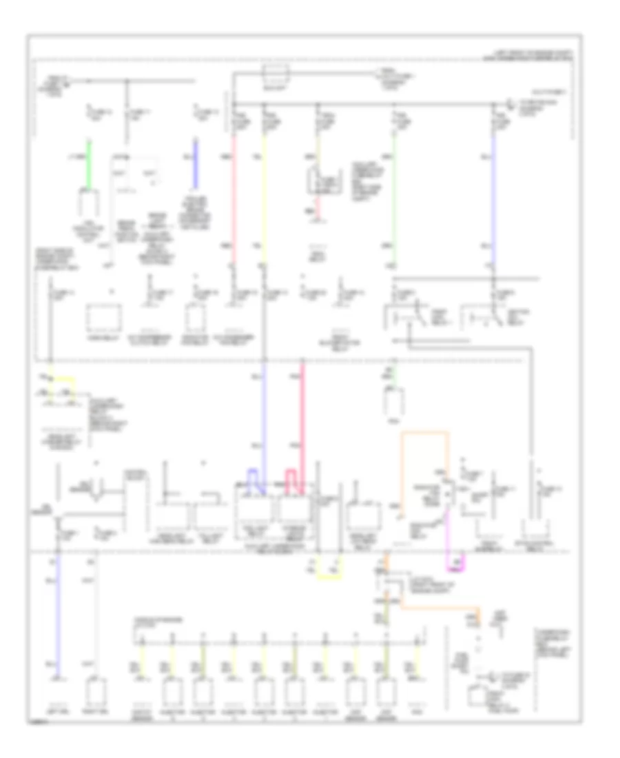 Электросхема блока предохранителей и реле (2 из 6) для Acura MDX 2012