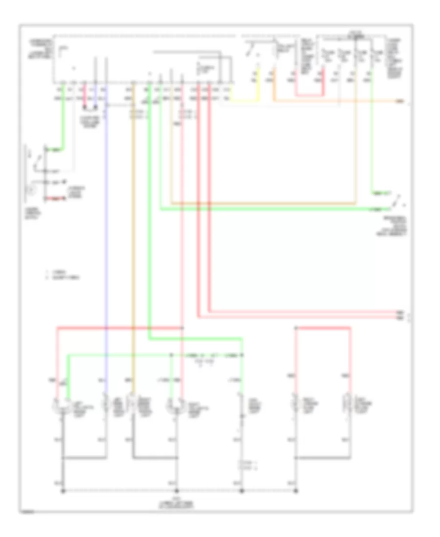 Электросхема внешнего освещения (1 из 2) для Acura ILX 2013