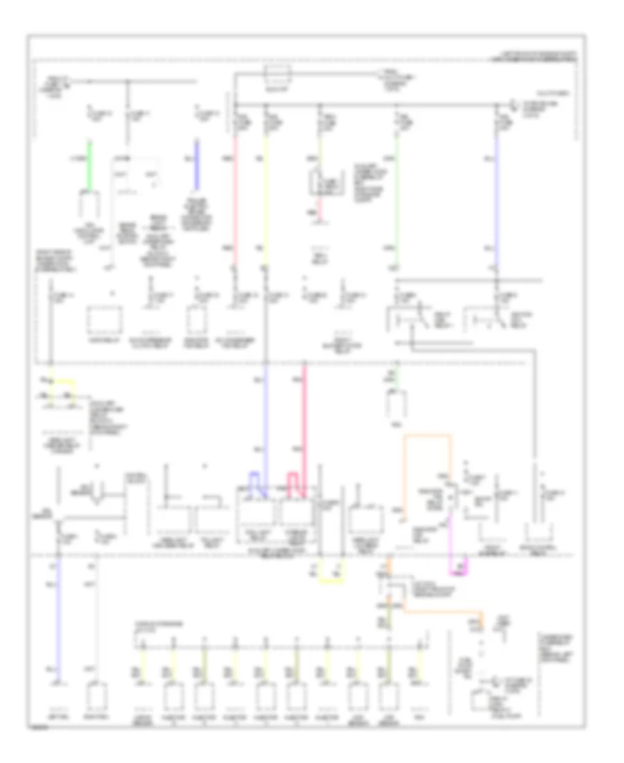 Электросхема блока предохранителей и реле (2 из 6) для Acura MDX 2013