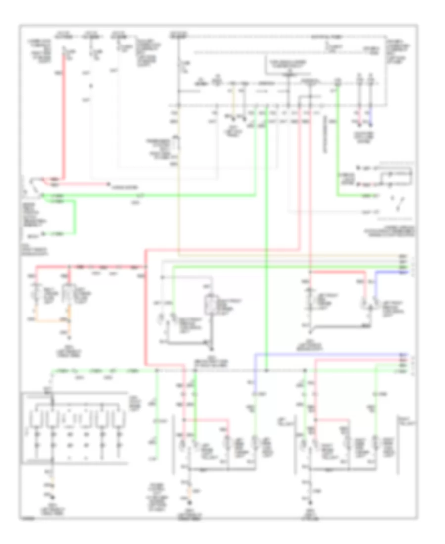 Электросхема внешнего освещения (1 из 2) для Acura ZDX 2013