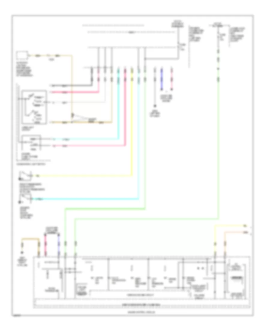 Электросхема предупреждающей системы (1 из 2) для Acura MDX 2014