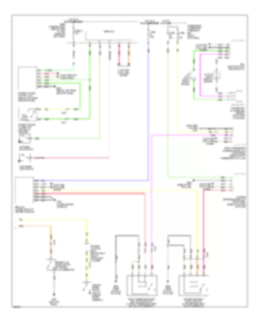 Электросхема предупреждающей системы (2 из 2) для Acura MDX 2014
