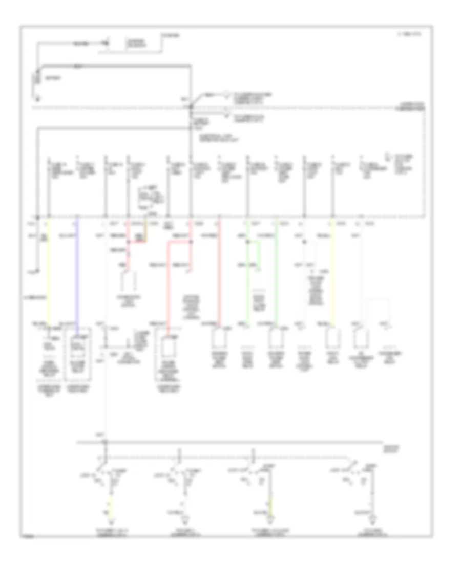 Электросхема блока предохранителей и реле (1 из 4) для Acura 2.5TL 1995