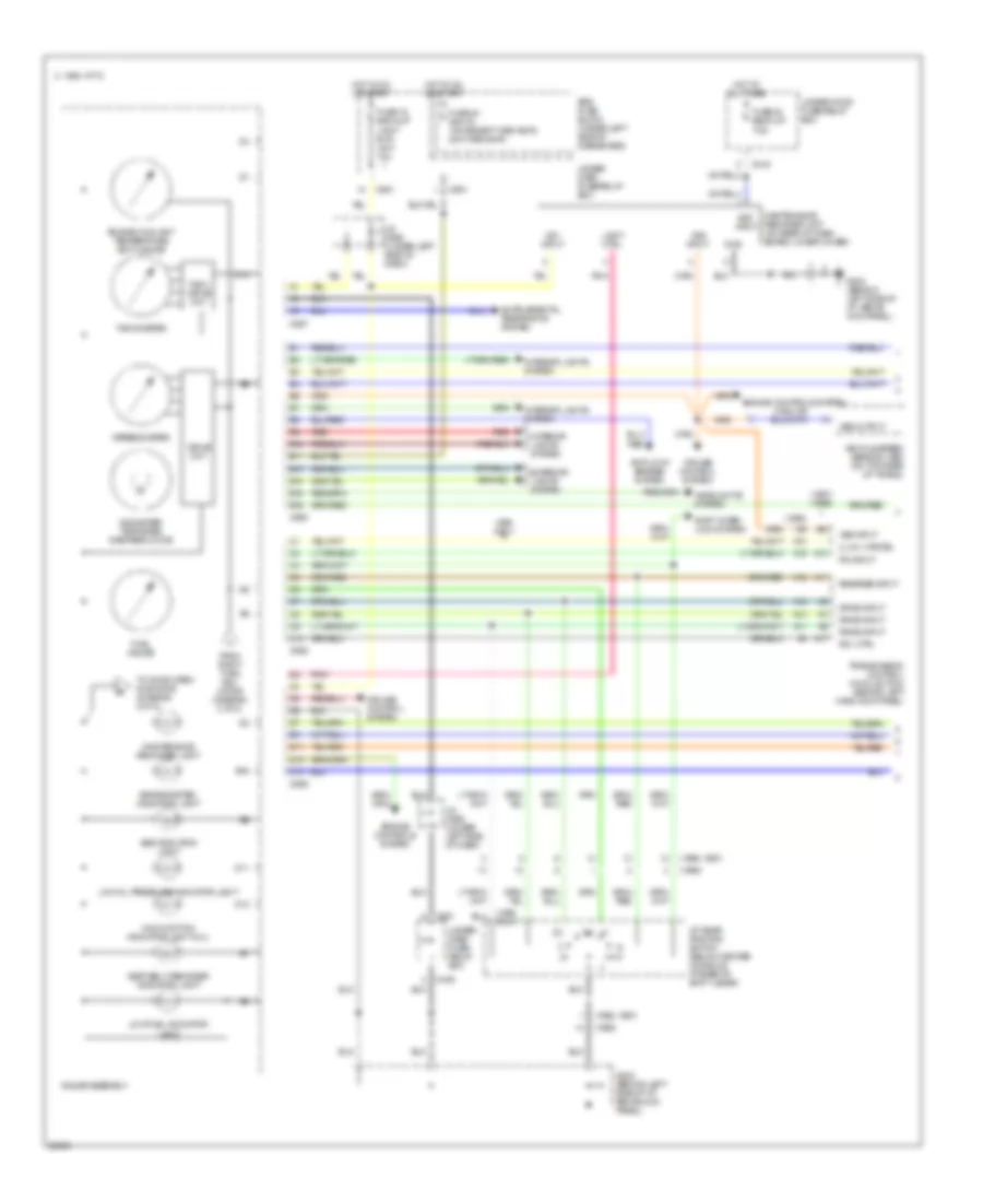 Электросхема панели приборов (1 из 2) для Acura Integra GS-R 1995