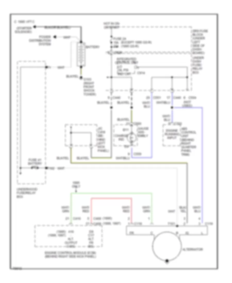 Электросхема Генератора, Канада для Acura Integra GS-R 1995