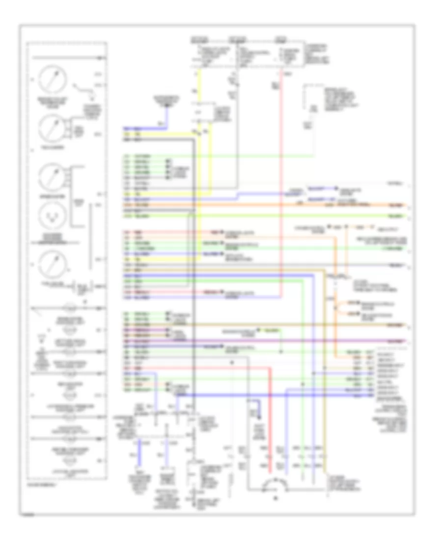 Электросхема панели приборов (1 из 2) для Acura 2.5TL 1998
