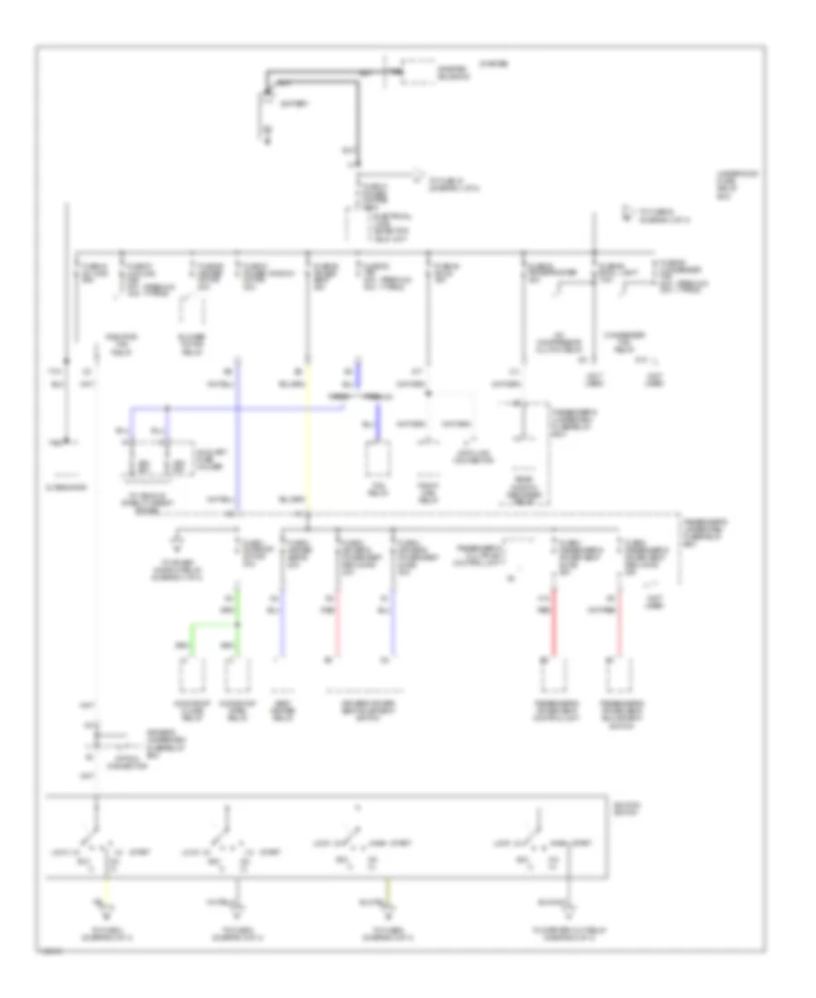 Электросхема блока предохранителей и реле (1 из 4) для Acura 3.2CL 2001