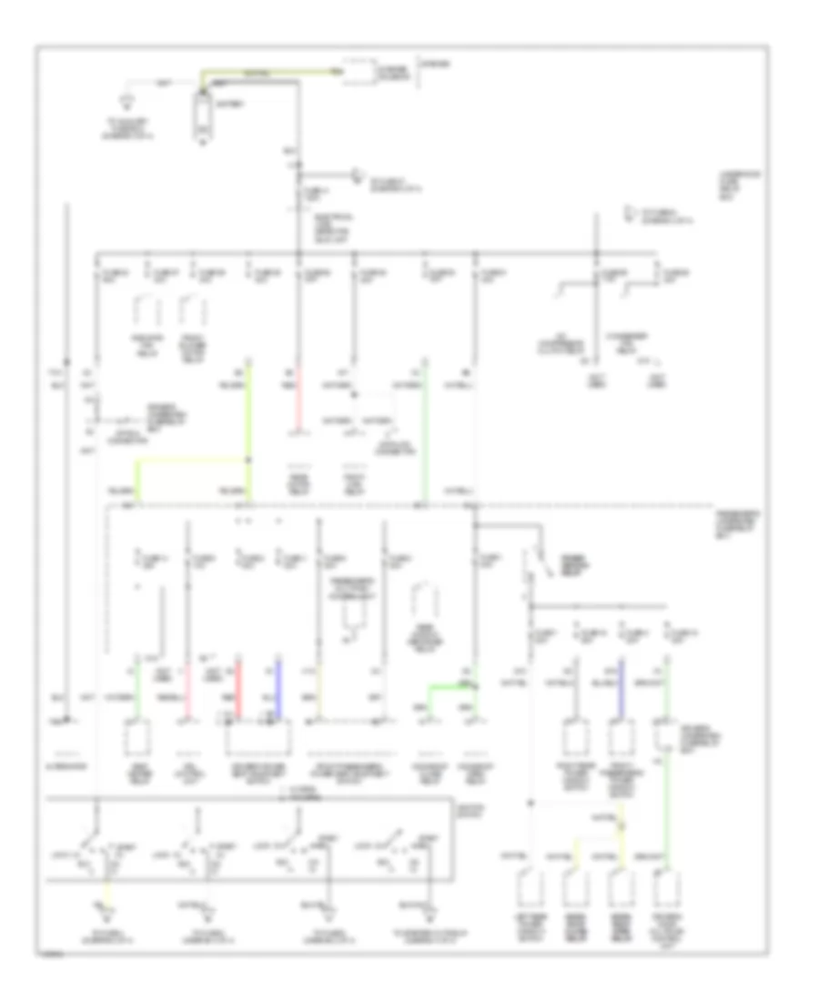Электросхема блока предохранителей и реле (1 из 4) для Acura MDX 2001