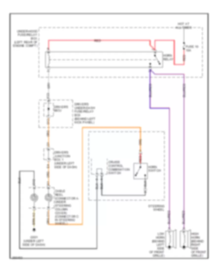 Horn Wiring Diagram for Acura TSX 2011