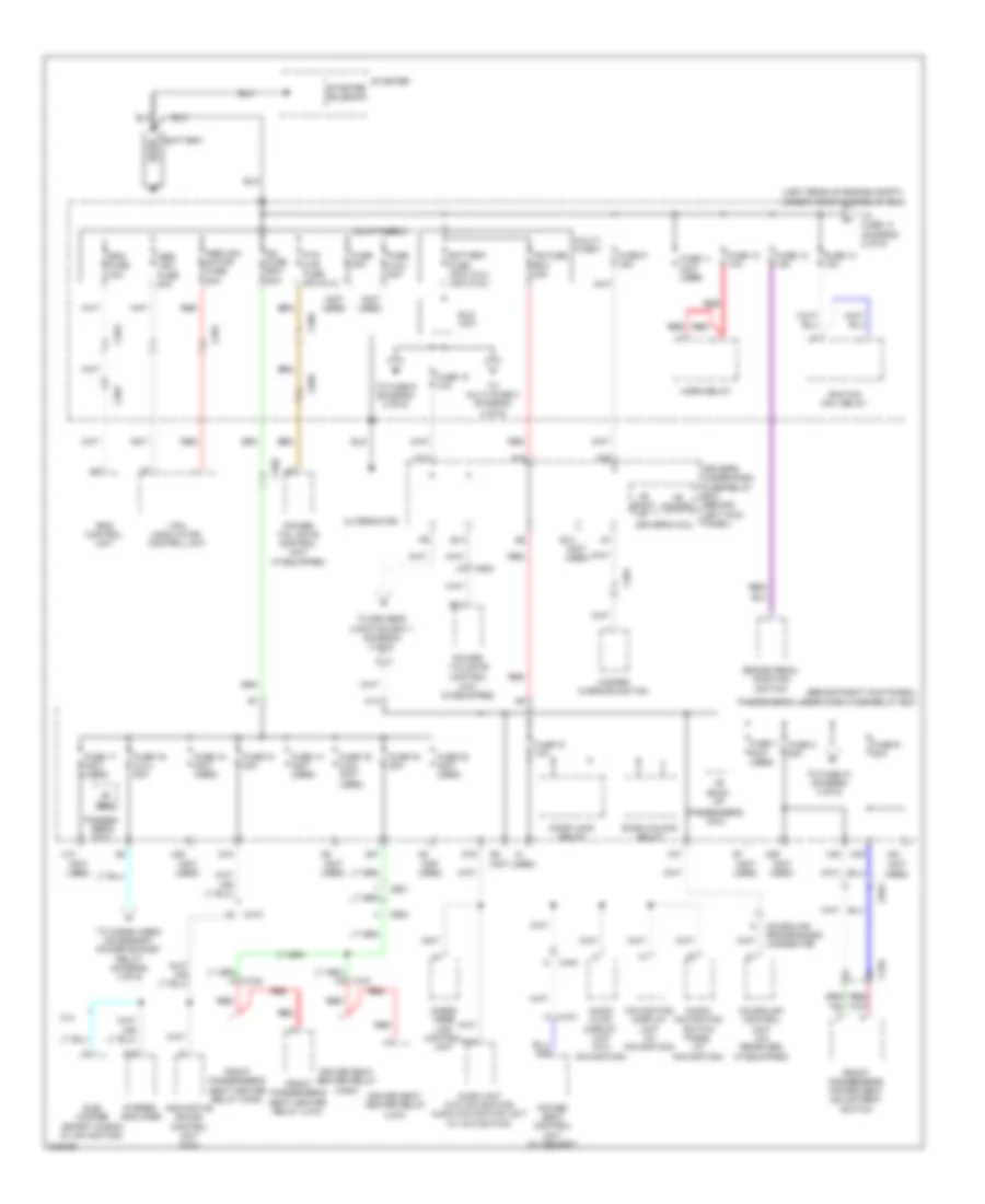 Power Distribution Wiring Diagram 1 of 6 for Acura TSX 2011