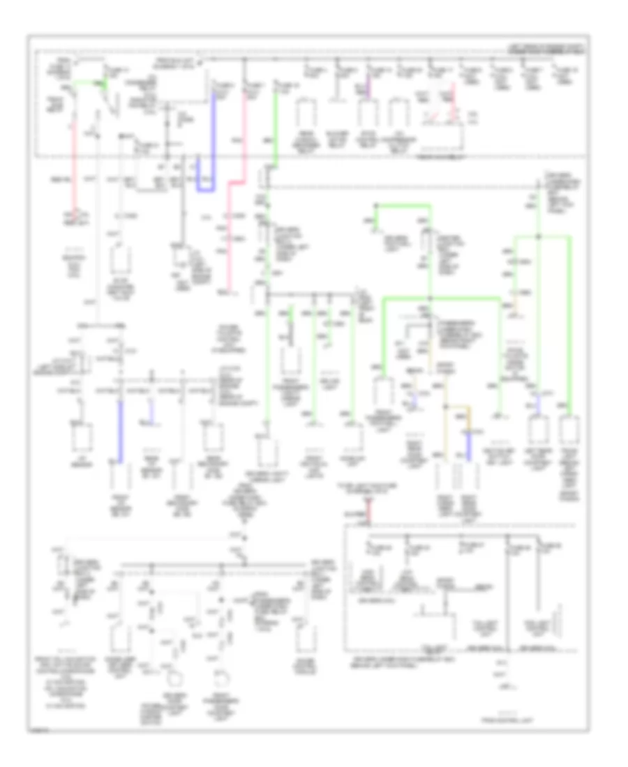 Power Distribution Wiring Diagram 2 of 6 for Acura TSX 2011